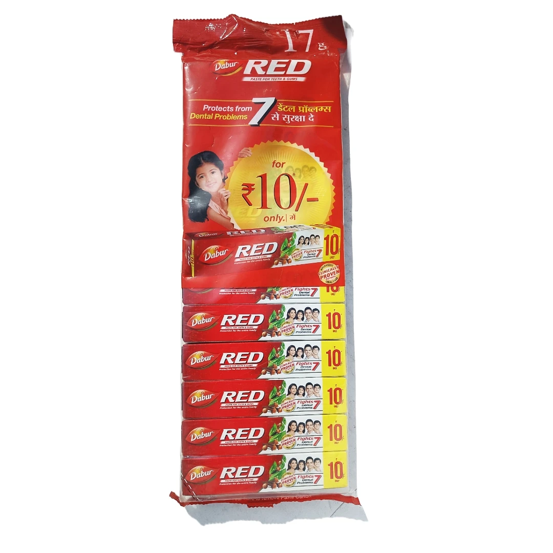 Dabur Red Tooth Paste 16gm (pack of 12pcs +1free) RS.10/-